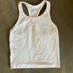 Cropped baby pink lululemon tank